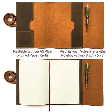 Leather Journal Cover for Moleskine books - Sovereign-Gear